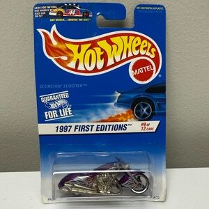 3 for $15 SALE Mattel Hot Wheels Scorchin' Scooter - Purple, 1997 First Editions